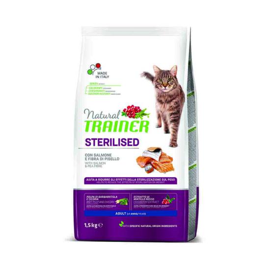 Natural Traıner Cat Sterılızed Salmon 1,5 Kg