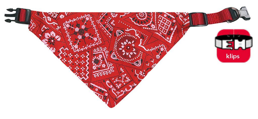 Karlıe Bandanalı Tasma 22-35cm Kırmızı