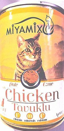 MİYAMİX TAVUK ETLİ YETİŞKİN KEDİ EZME YAŞ MAMA 400GR