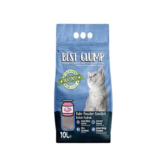 Best Clump Bebe Pudrası Kokulu İnce Taneli Kedi Kumu (10 L)